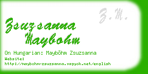 zsuzsanna maybohm business card